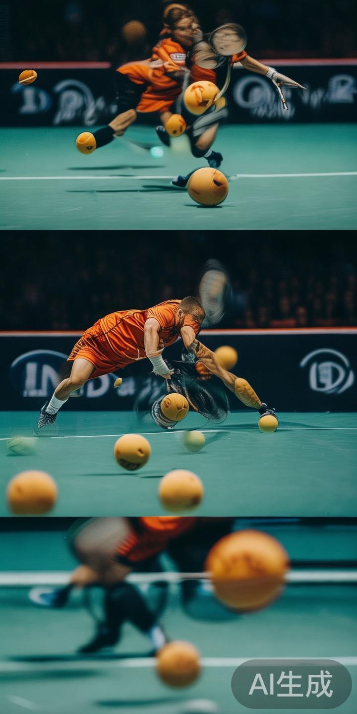 例如，在一场国际比赛中，知名选手在面对复杂组合球时